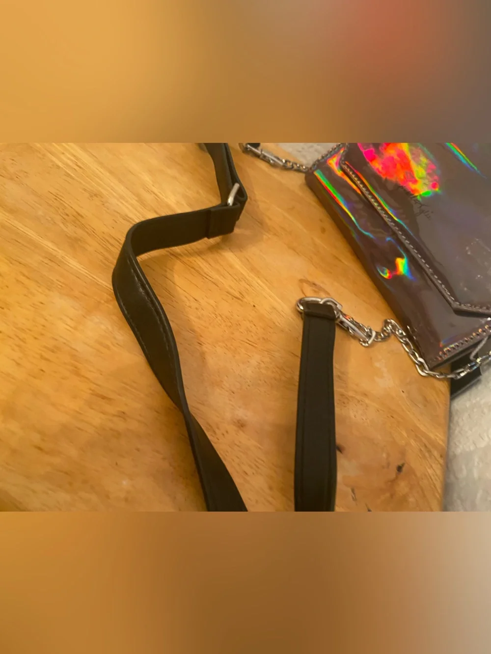 Kendall & Kylie Holographic Brown Clutch Wristlet